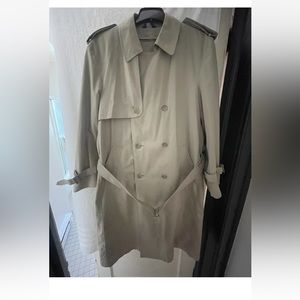TOWNCRAFT Unisex Beige Trench Coat Double Breasted Removable Warmer Size 44L